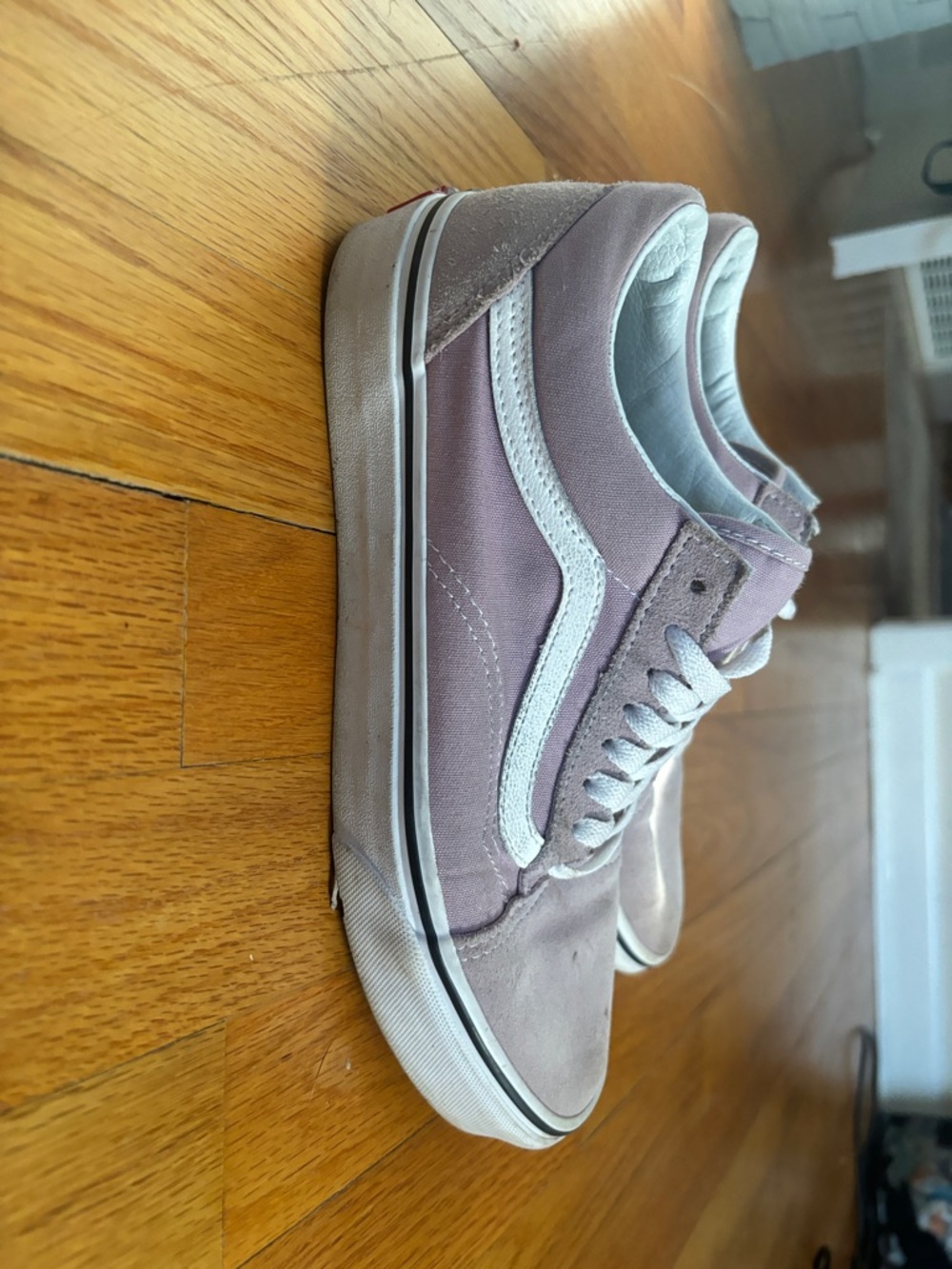 Vans womens Old Skool Sneakers in Mauve with White Stripe
